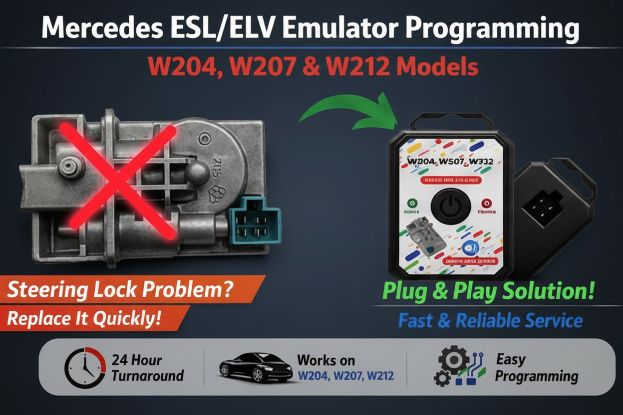 Mercedes Electronic Steering Lock ESL ELV Emulator Programming W204 W207 W212.