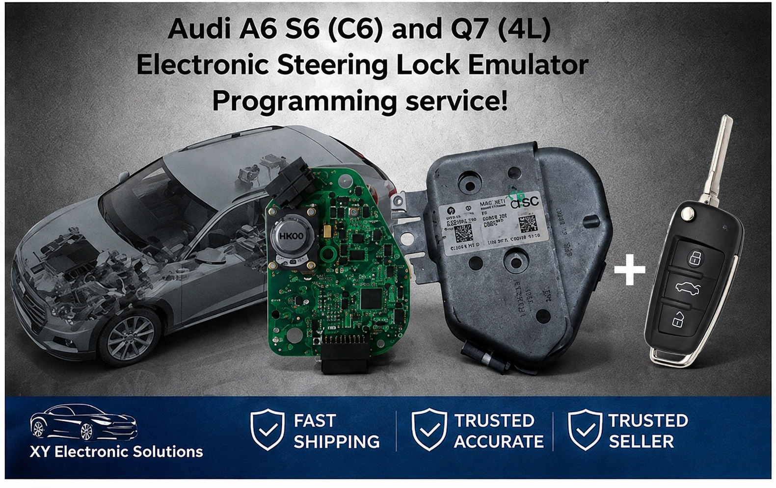 Audi A6 S6 Q7 J518 Steering Lock ELV Delete + New Key Programming Service