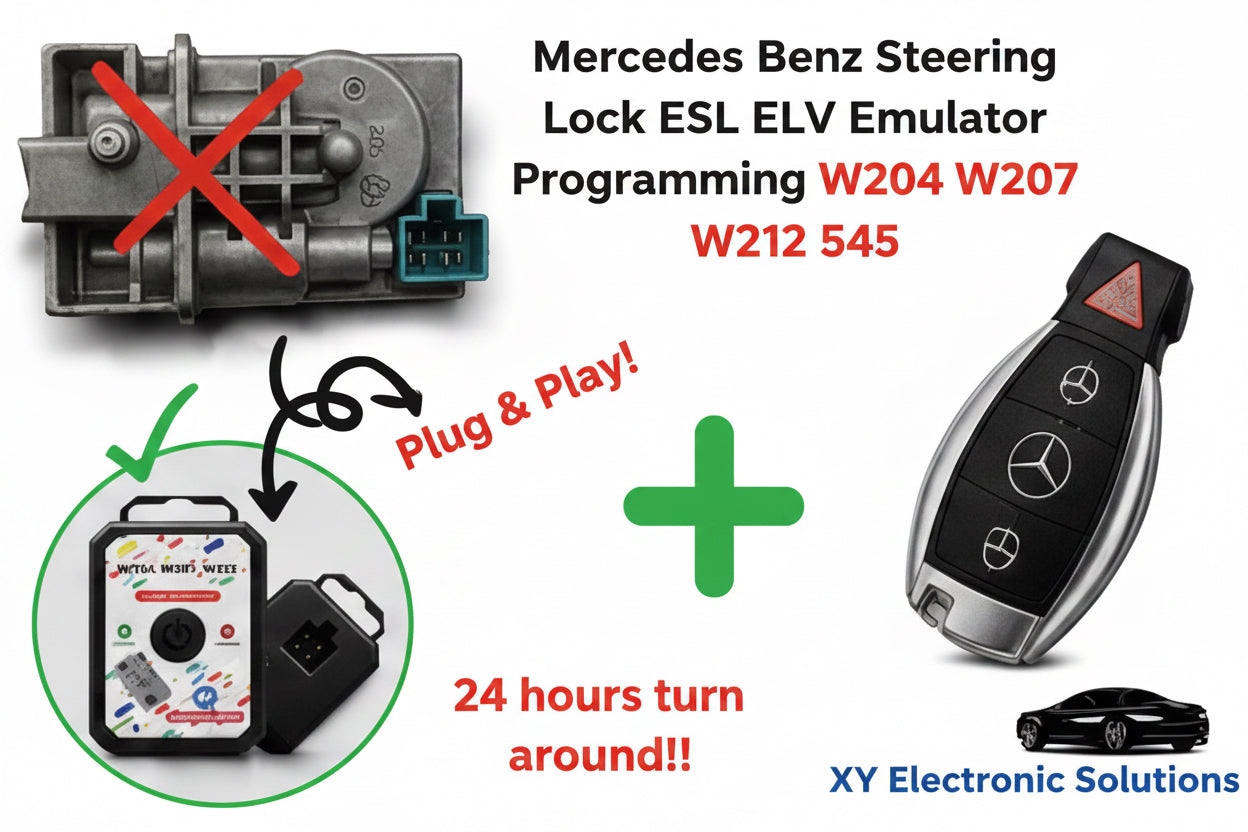 Mercedes Electronic Steering Lock Emulator Programming W204 W207 W212 + KEY!